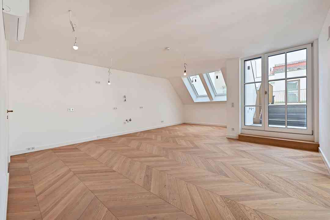 Foto: Wohnraum mit offener Küche