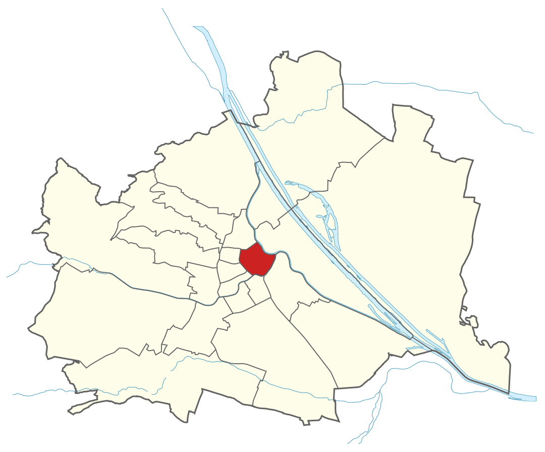 Karte von Wien mit Bezirken, Marschall - Ihr Immobilienmarkler für Luxuswohnungen in 1010 Wien Innere Stadt
