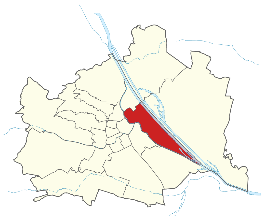 Karte von Wien mit Bezirken, Marschall - Ihr Immobilienmarkler für Luxushäuser in 1020 Wien Leopoldstadt