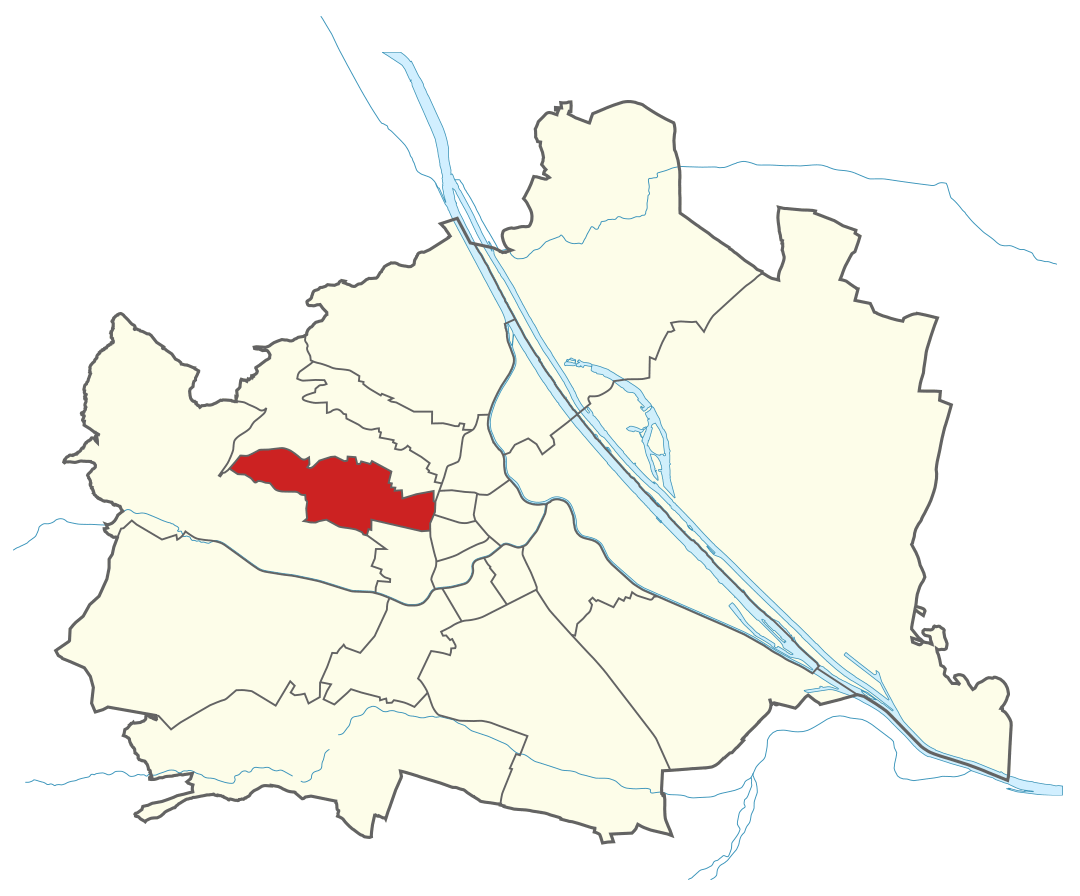 Karte von Wien mit Bezirken, Marschall - Ihr Immobilienmarkler für Luxushäuser in 1160 Wien Ottakring
