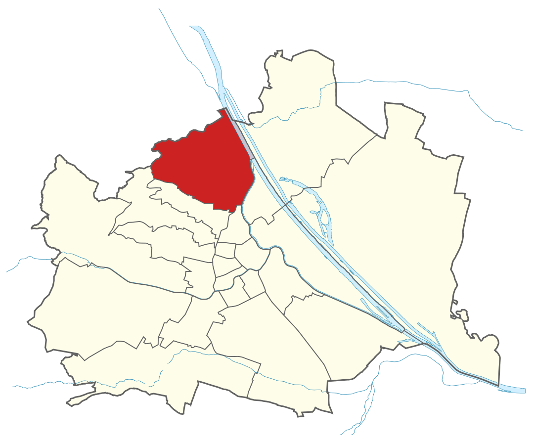 Karte von Wien mit Bezirken, Marschall - Ihr Immobilienmarkler für Luxushäuser in 1190 Wien Döbling