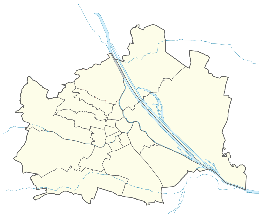 Karte von Wien mit Bezirken, Marschall - Ihr Immobilienmarkler für Luxushäuser & Villen in Wien